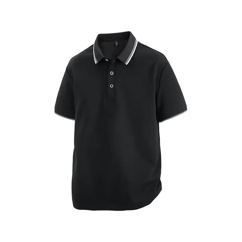 Plus Size 7XL 8XL Summer Elegant T Shirt Men Short Sleeve Turn Down Collar 95% Cotton Soft Solid Color Tops Tee Men T-shirt - Image 5