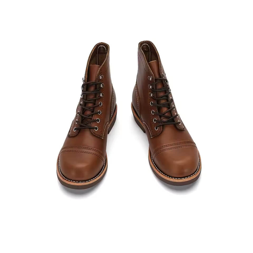 Handmade Goodyear Vintage British Men Ankle Boots Autumn Winter Cow Leather Shoes Luxury Tooling Round Toe Motorcycle Boots - Image 2