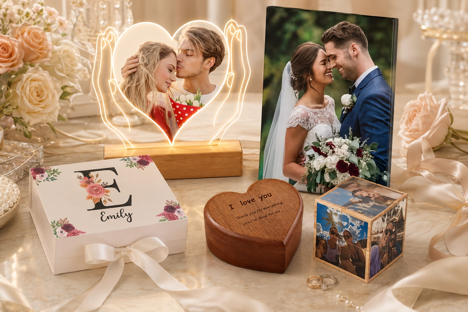 Personalized photo gifts for weddings and couples