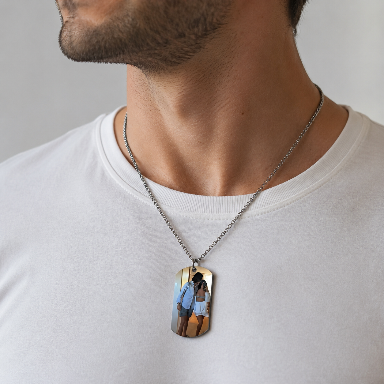 Personalized Photo Dog Tag Necklace