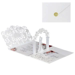 Personalized 3D Laser Cut Wedding Invitation