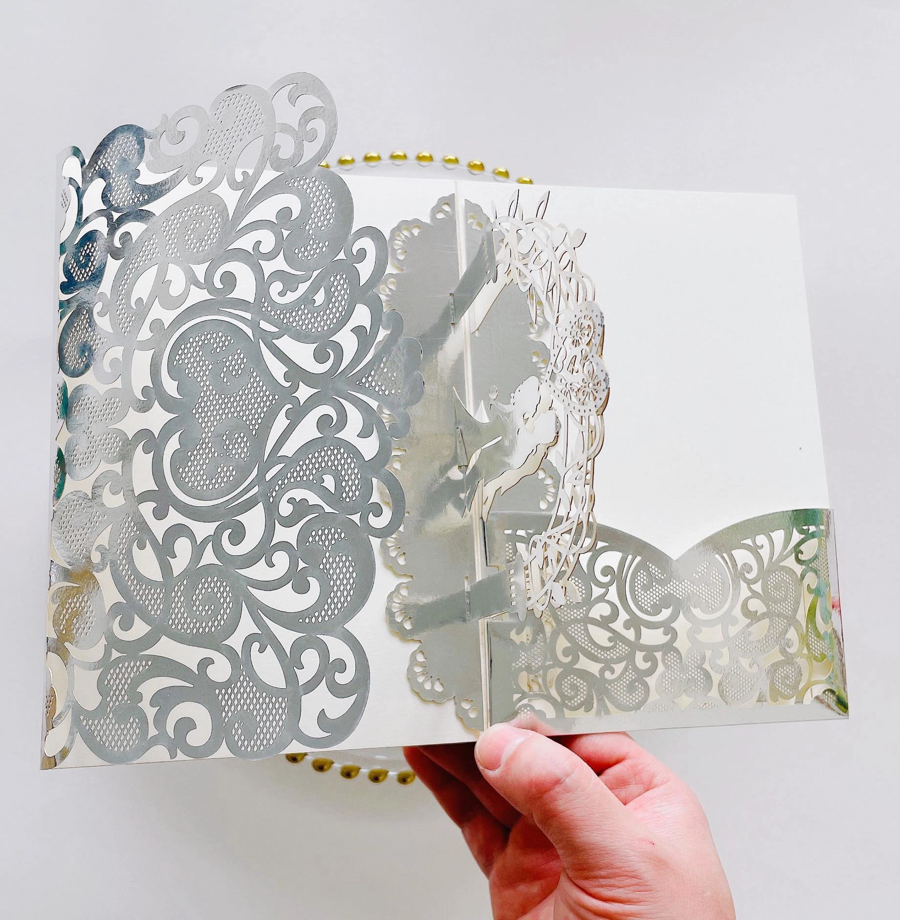 Personalized 3D Laser Cut Wedding Invitation