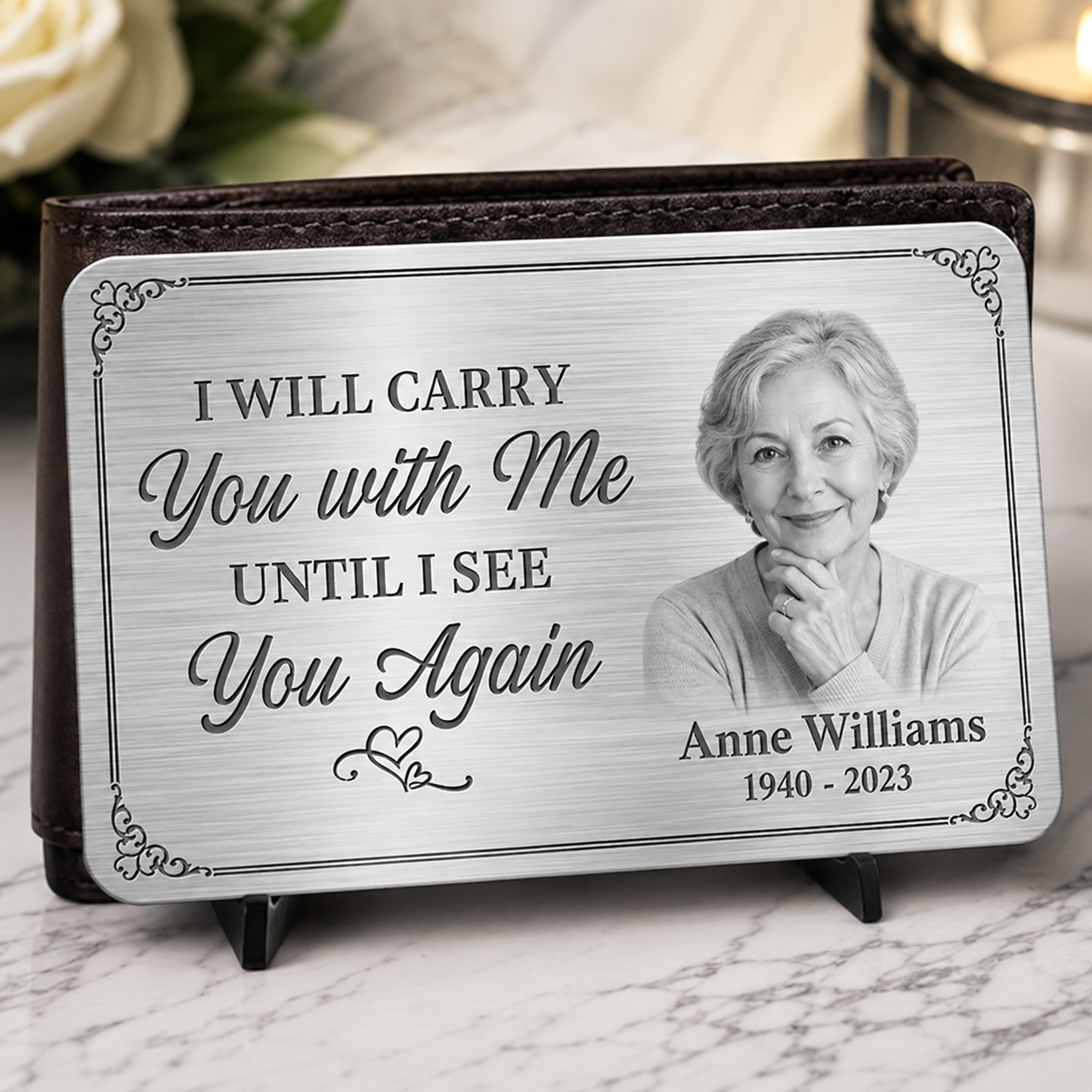 Personalized Memorial Wallet Card