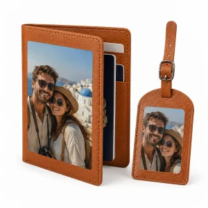 Personalized Photo Passport Holder and Luggage Tag Set
