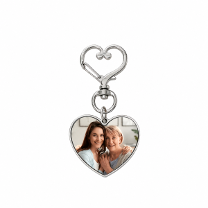 Personalized Heart Photo Keychain