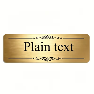 Personalized Metal Name Plate, 3 × 1 in, Custom Engraved Adhesive Sign