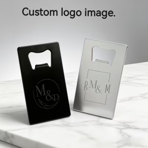 Personalized Metal Bottle Opener Card – Custom Engraved Gift