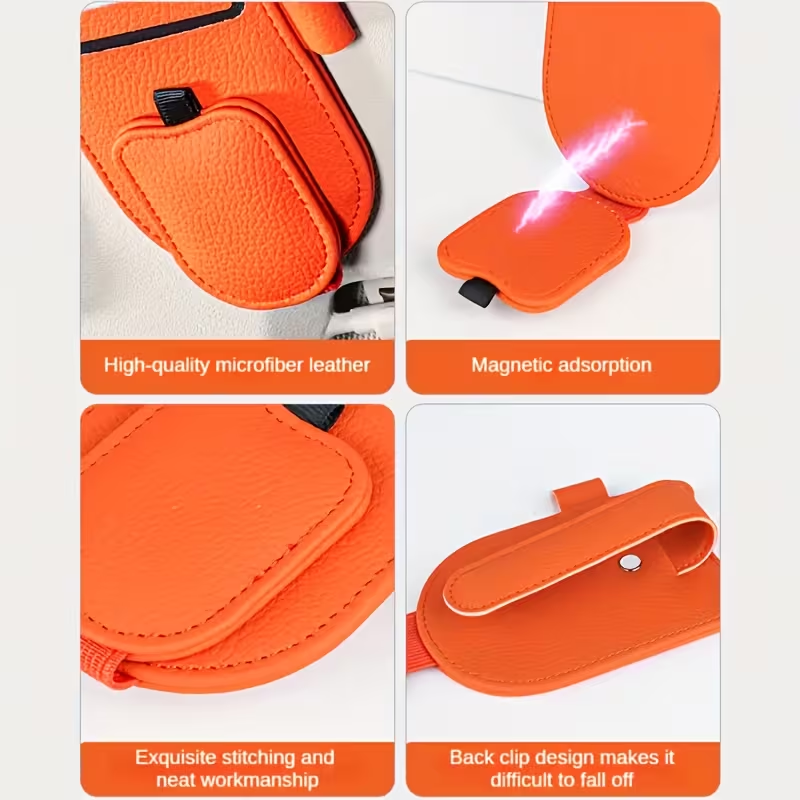 Personalized Car Visor Sunglasses Holder with Card Slots
