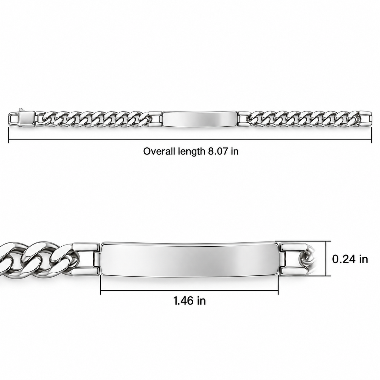 Personalized ID Bracelet – Custom Engraved Name Bar