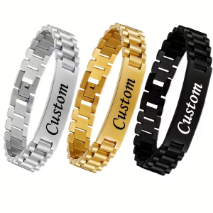 Personalized Stainless Steel ID Bracelet – Custom Engraved