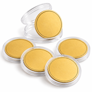Personalized Gold-Tone Commemorative Coins – Set of 5