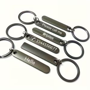 Personalized Emergency Contact Keychain – Custom Engraved Metal Tag