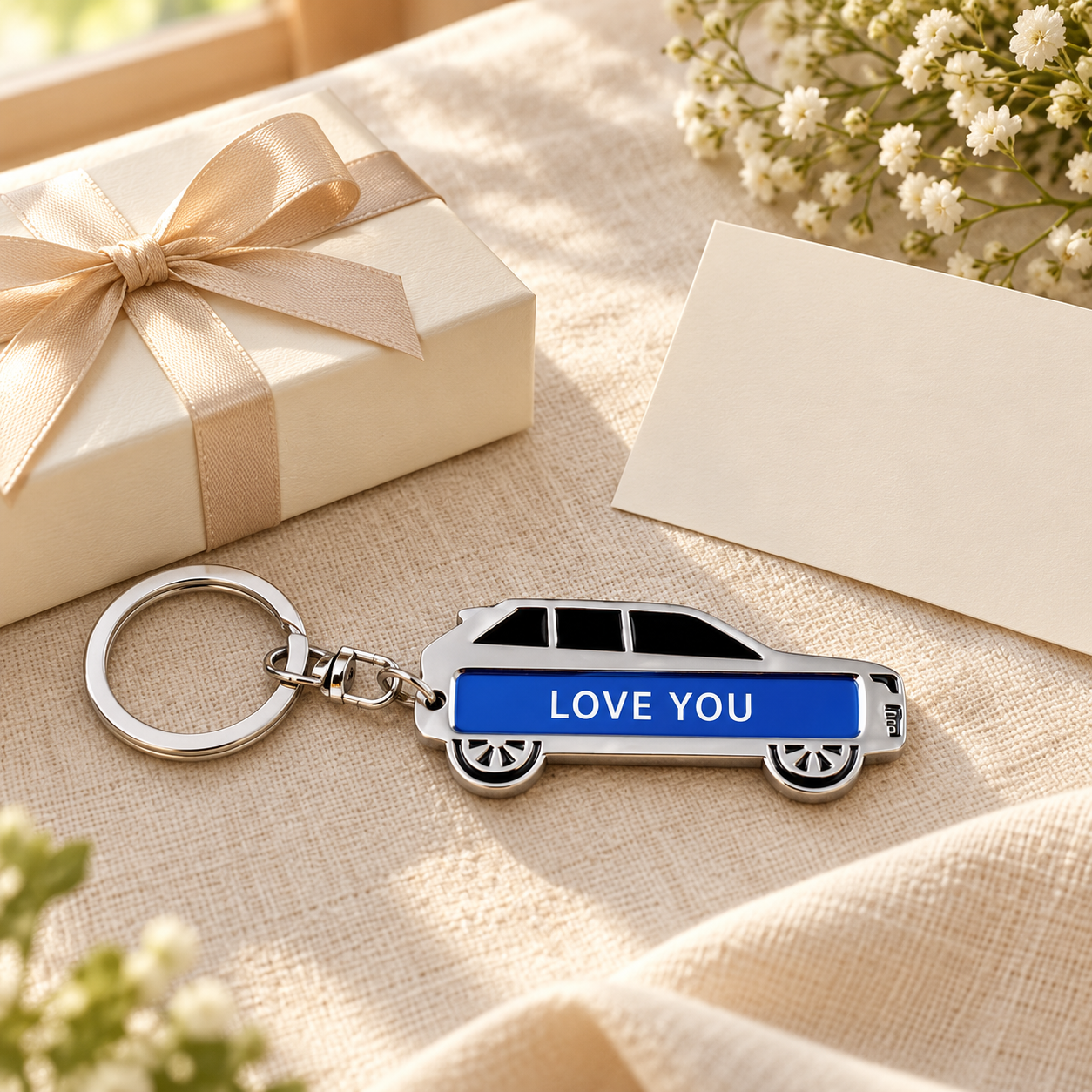 Personalized Car Keychain with Custom Engraving