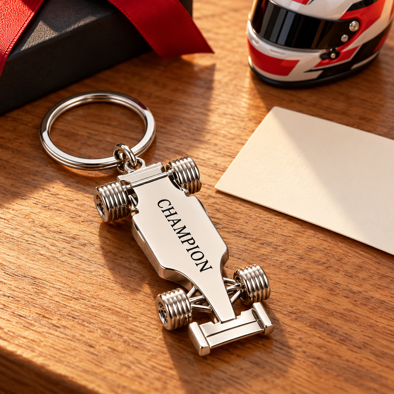 Personalized Formula Racing Car Keychain