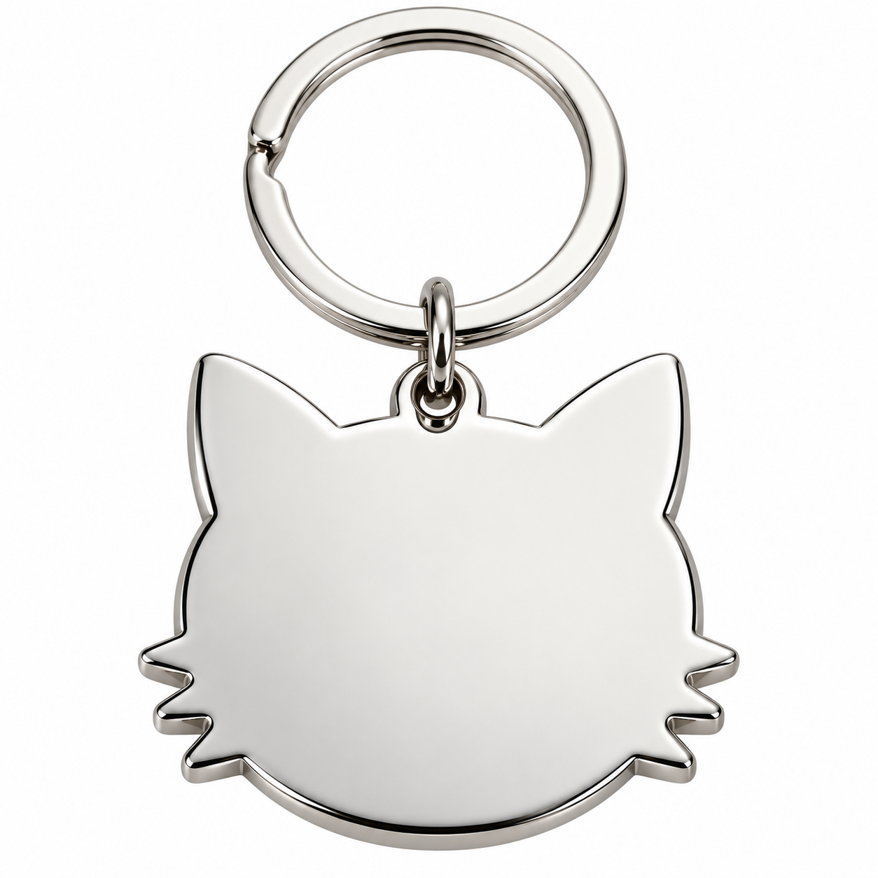 Personalized Cat Keychain – Custom Name Cat-Shaped Keyring