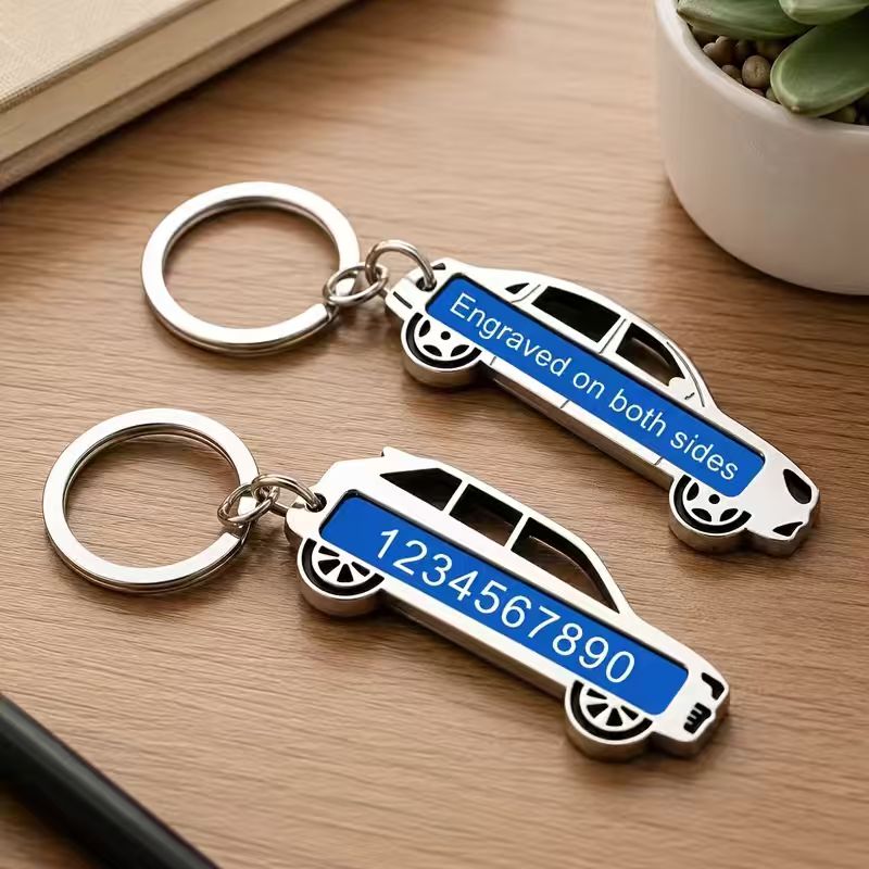 Personalized Car Keychain with Custom Engraving