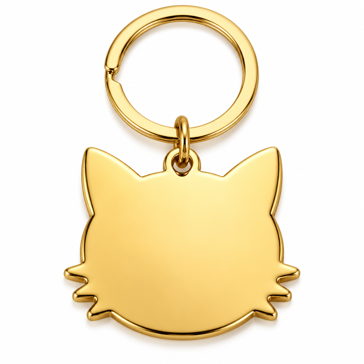 Personalized Cat Keychain – Custom Name Cat-Shaped Keyring
