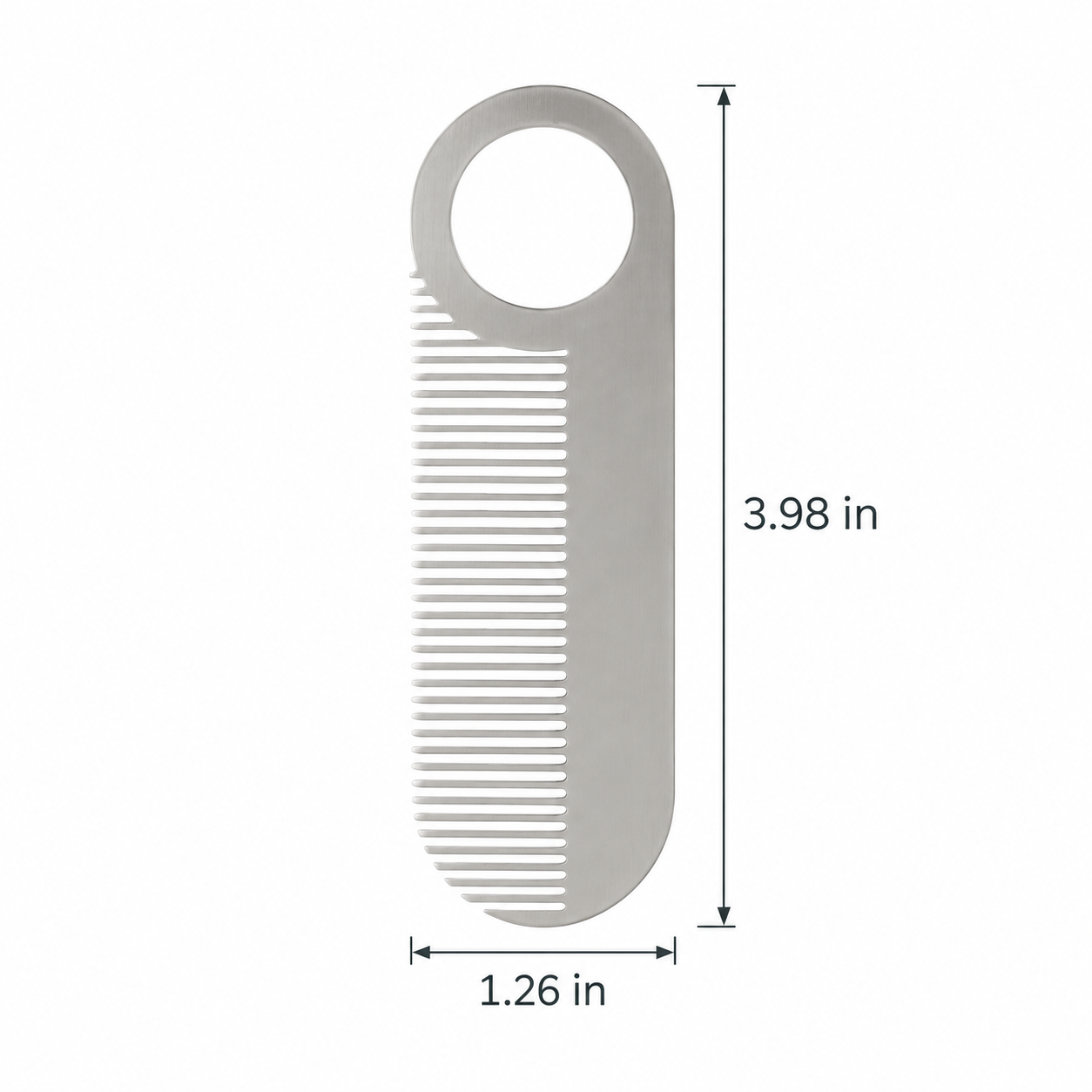 Personalized Stainless Steel Beard Comb – Custom Engraved Grooming Gift