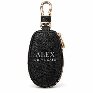 Personalized Zippered Car Key Pouch