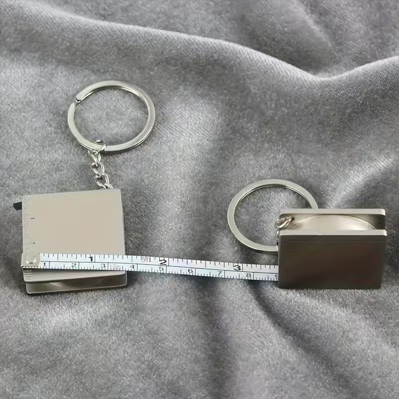 Personalized Metal Tape Measure Keychain with Engraving