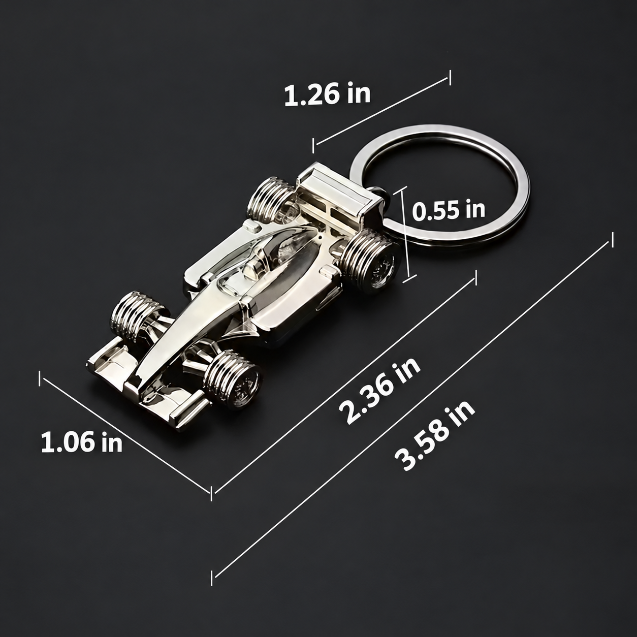 Personalized Formula Racing Car Keychain