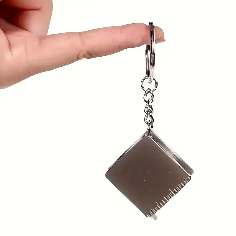 Personalized Metal Tape Measure Keychain with Engraving