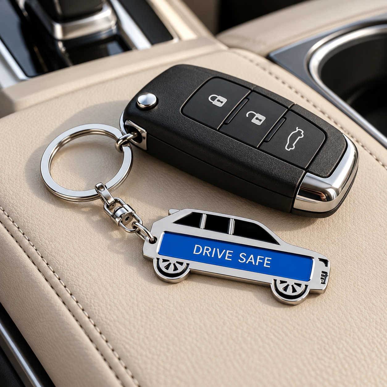 Personalized Car Keychain with Custom Engraving
