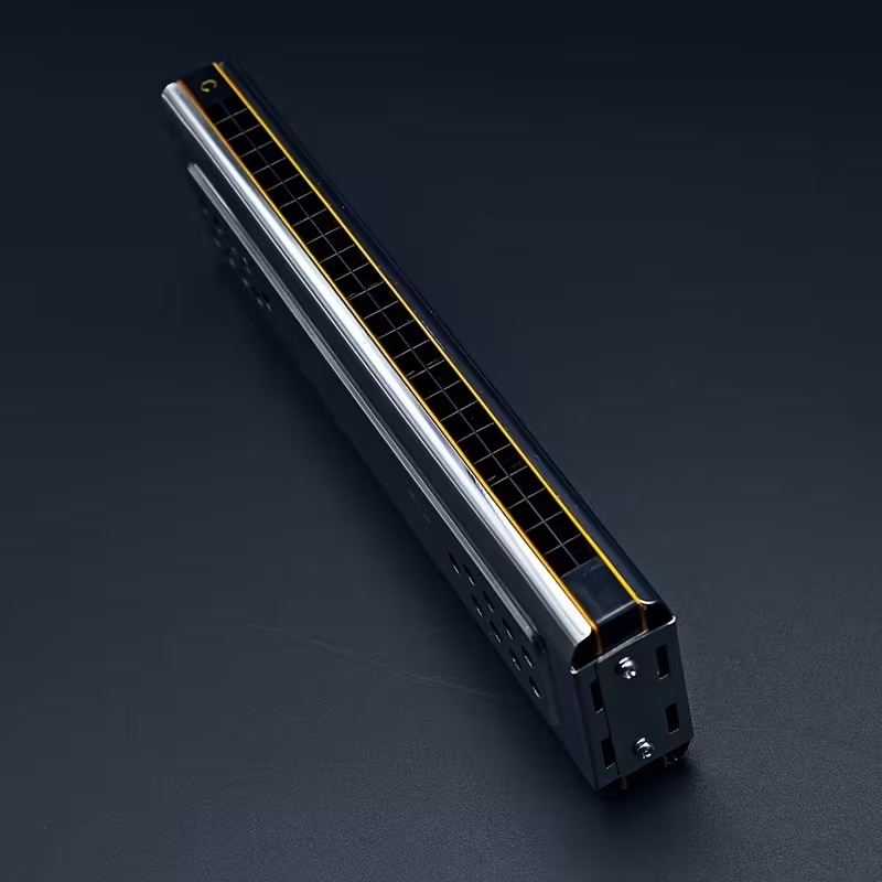 Personalized Silver Harmonica with Storage Case – Custom Engraved Gift