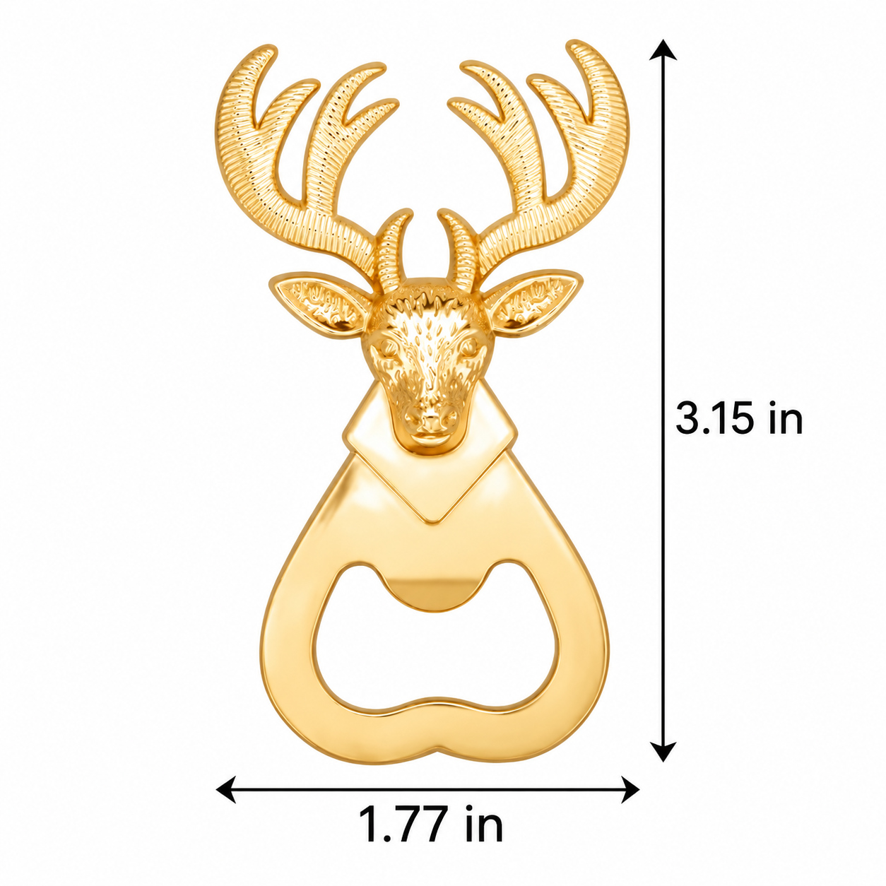Personalized Deer Head Bottle Opener – Custom Engraved Name Gift
