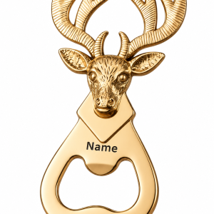 Personalized Deer Head Bottle Opener – Custom Engraved Name Gift