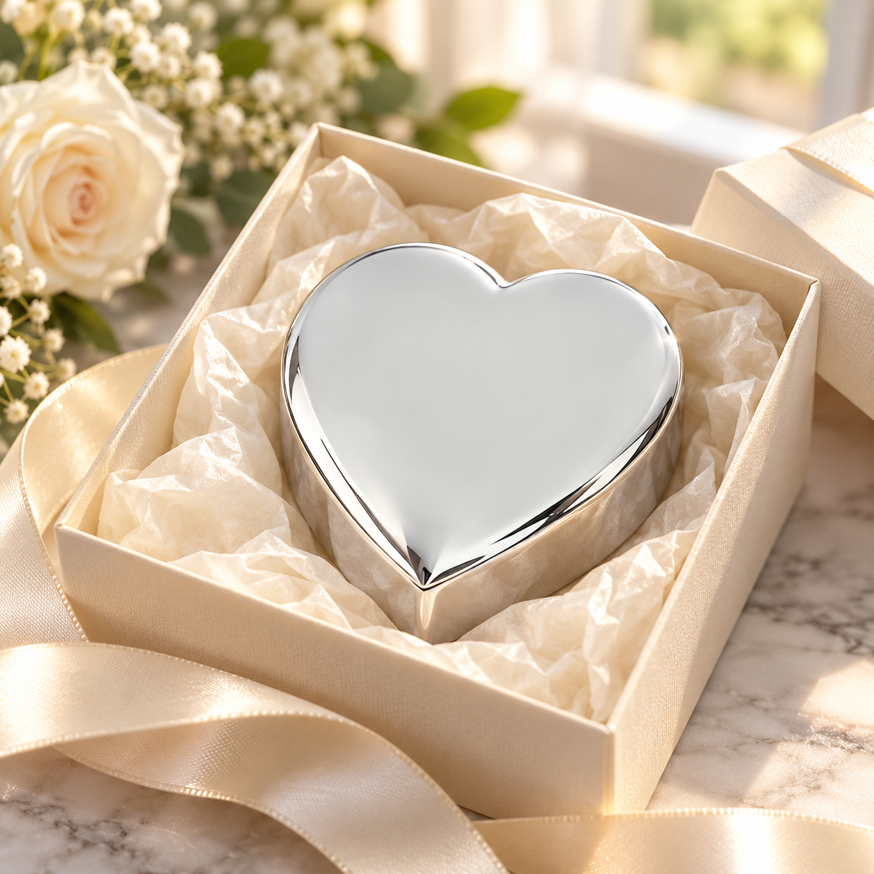 Personalized Heart Ring Box – Custom Name & Date