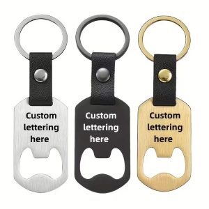 Personalized Bottle Opener Keychain with Custom Name or Message