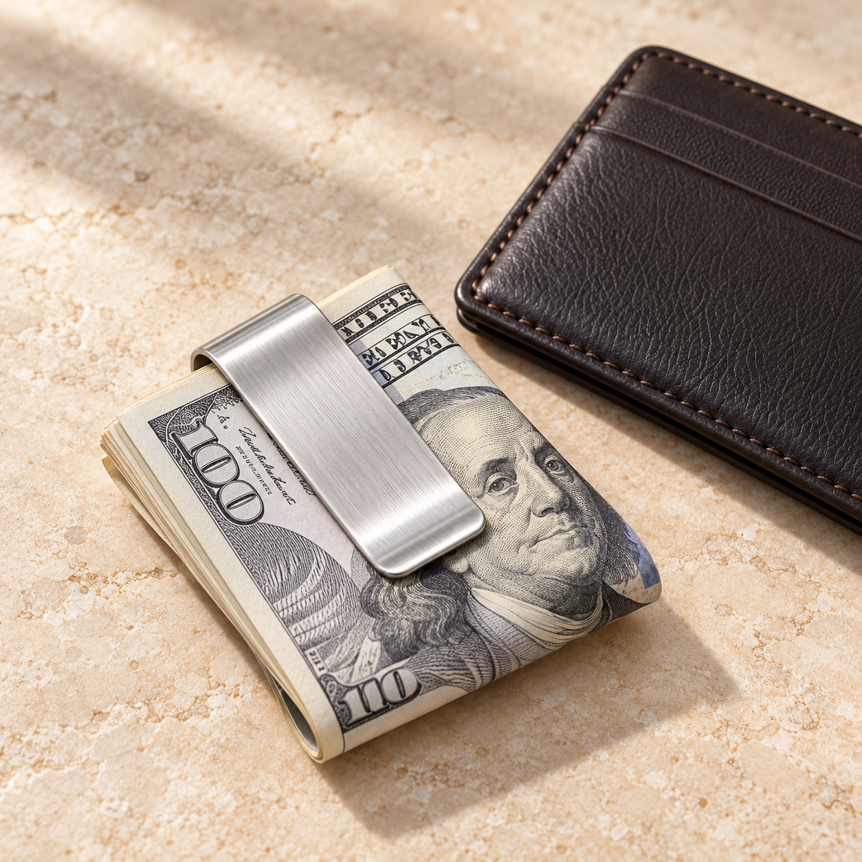 Personalized Stainless Steel Money Clip – Custom Engraved Name or Initials