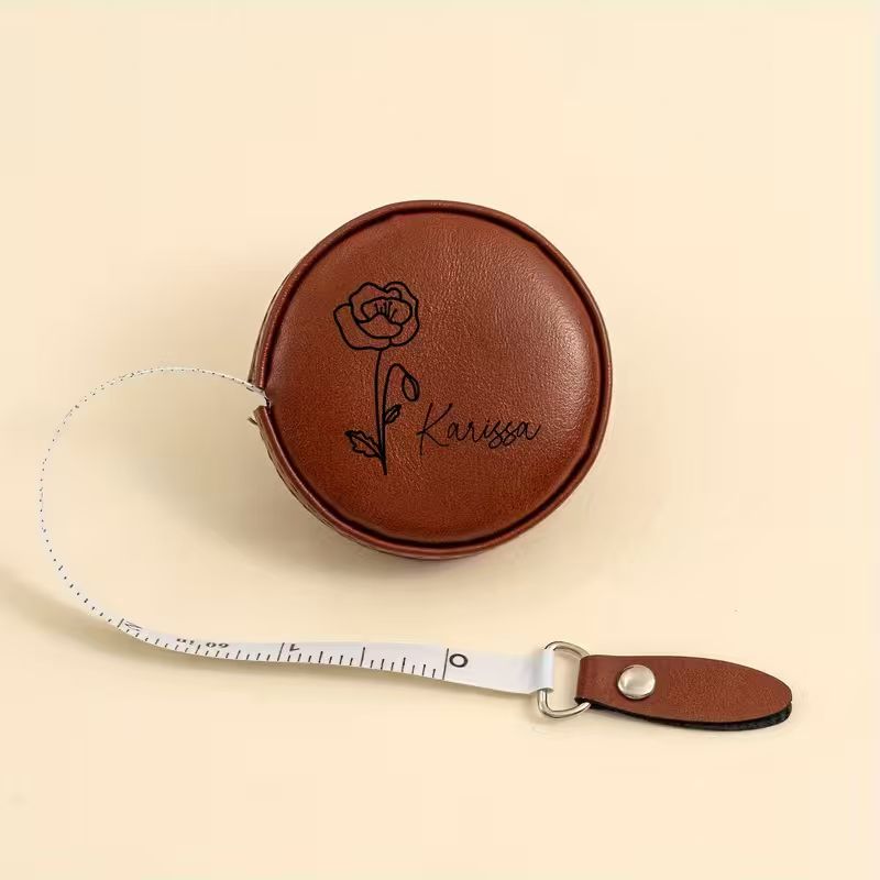 Personalized Round Tape Measure – Custom Name Sewing & Knitting Gift