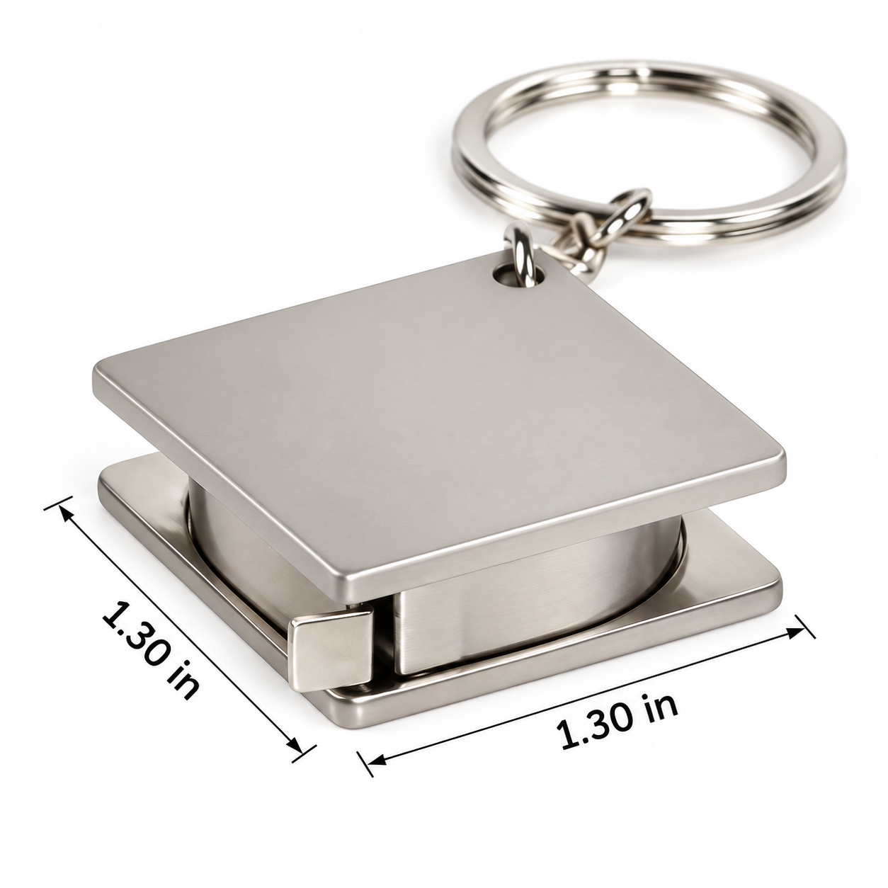 Personalized Metal Tape Measure Keychain with Engraving