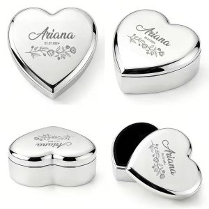 Personalized Heart Ring Box – Custom Name & Date