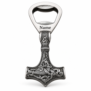 Personalized Viking Hammer Bottle Opener – Custom Engraved Name Gift