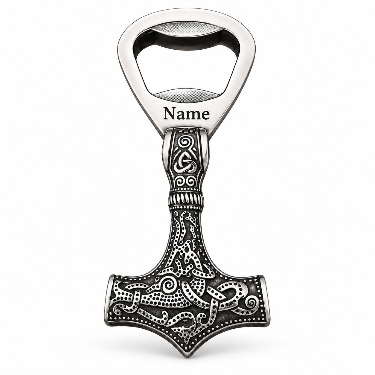 Personalized Viking Hammer Bottle Opener – Custom Engraved Name Gift
