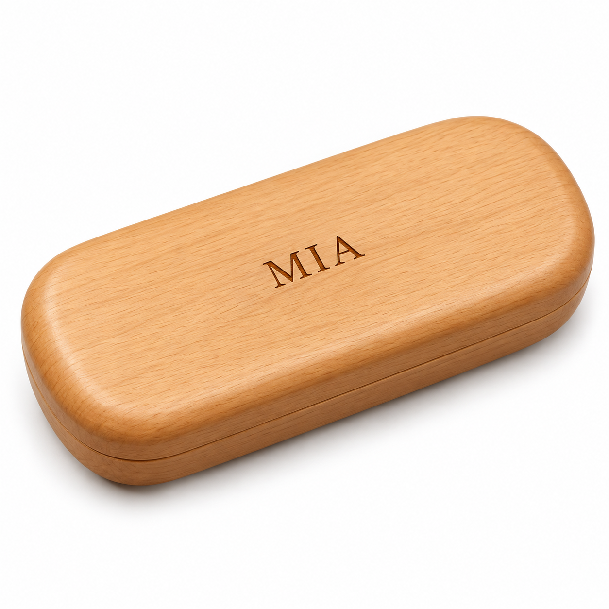Personalized Wooden Eyeglasses Case with Name Engraving