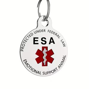 Personalized ESA Dog Tag with Custom Name and Phone Number