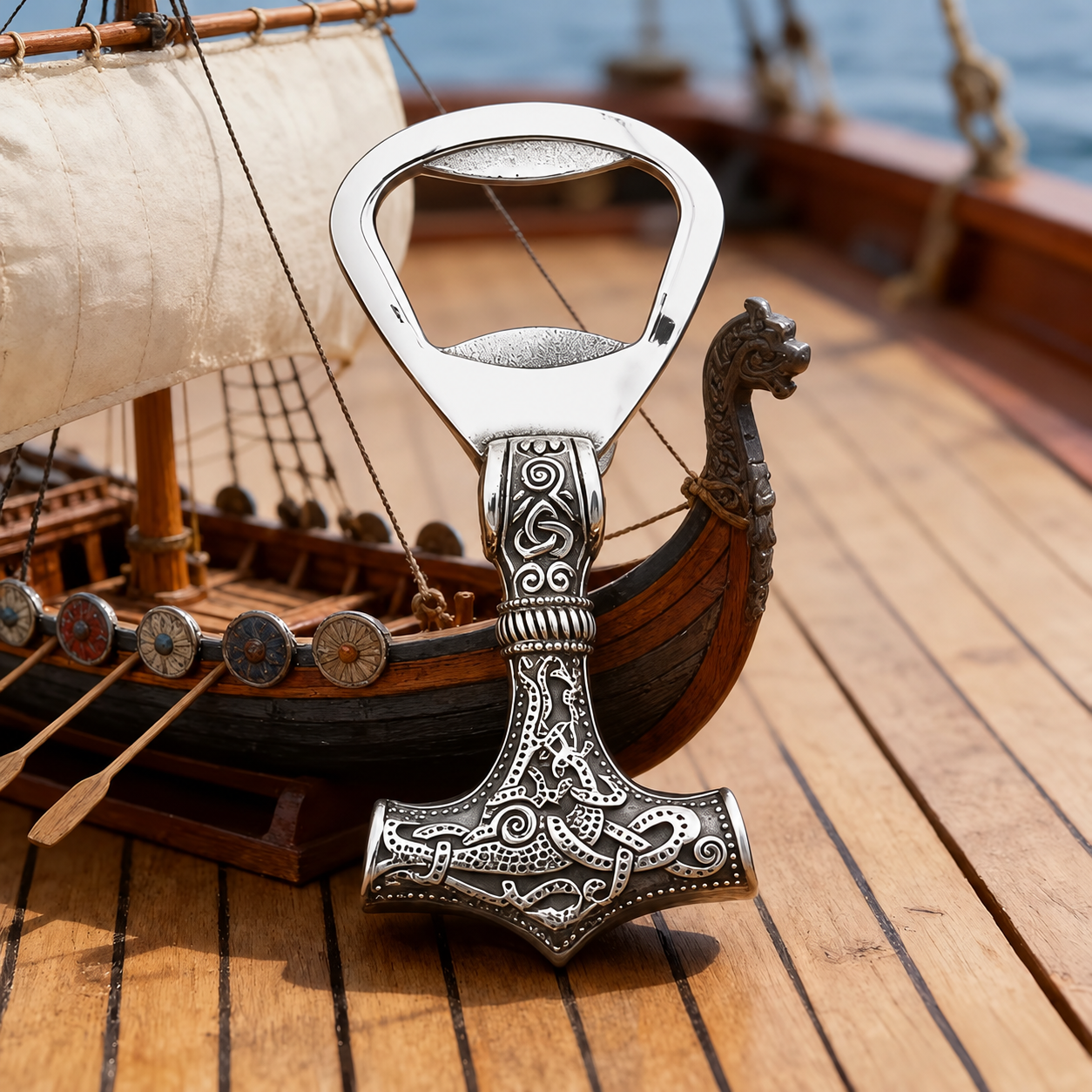 Personalized Viking Hammer Bottle Opener – Custom Engraved Name Gift