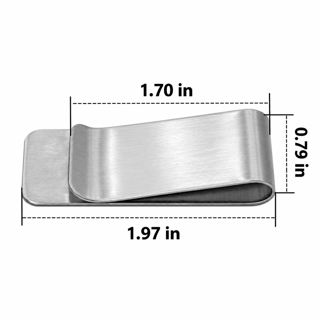 Personalized Stainless Steel Money Clip – Custom Engraved Name or Initials