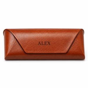 Personalized Folding Eyeglasses Case with Name Engraving