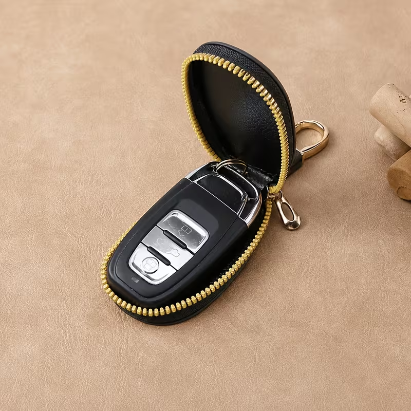 Personalized Zippered Car Key Pouch