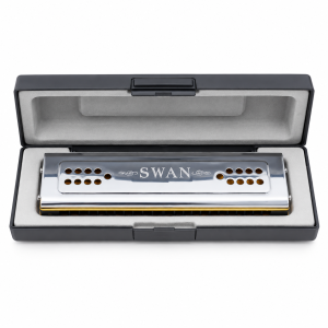 Personalized Silver Harmonica with Storage Case – Custom Engraved Gift