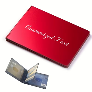 Personalized Aluminum Alloy Card Holder – Custom Engraved Name