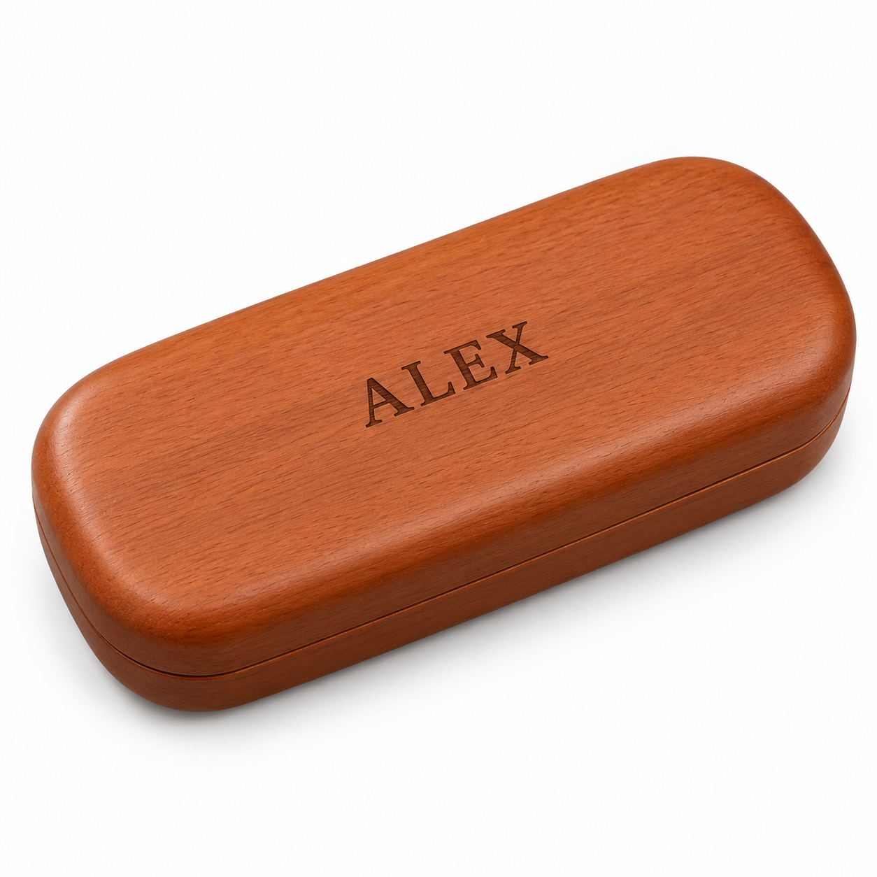 Personalized Wooden Eyeglasses Case with Name Engraving