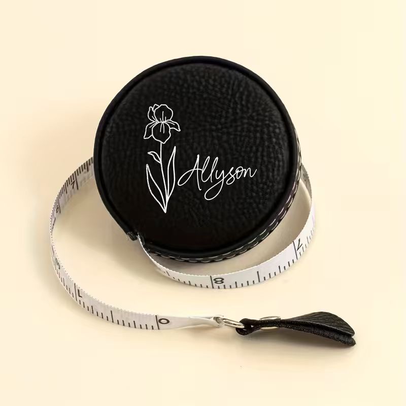 Personalized Round Tape Measure – Custom Name Sewing & Knitting Gift