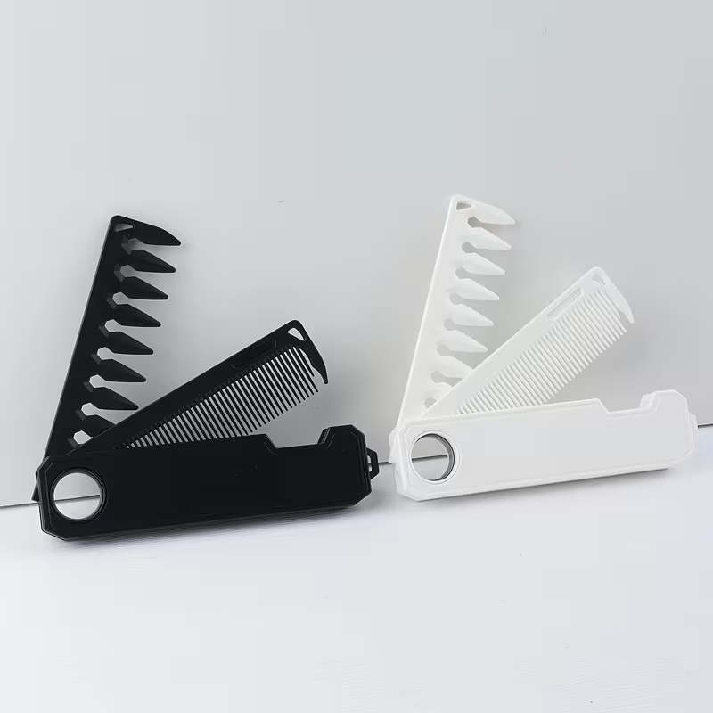 Personalized 3-in-1 Folding Comb – Custom Name Pocket Grooming Comb