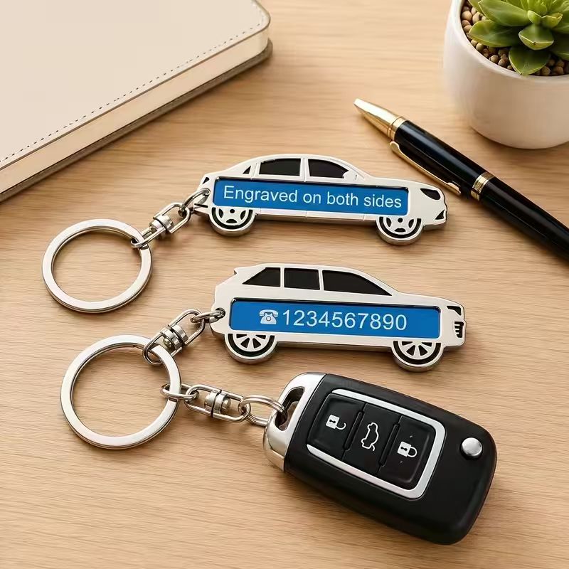 Personalized Car Keychain with Custom Engraving